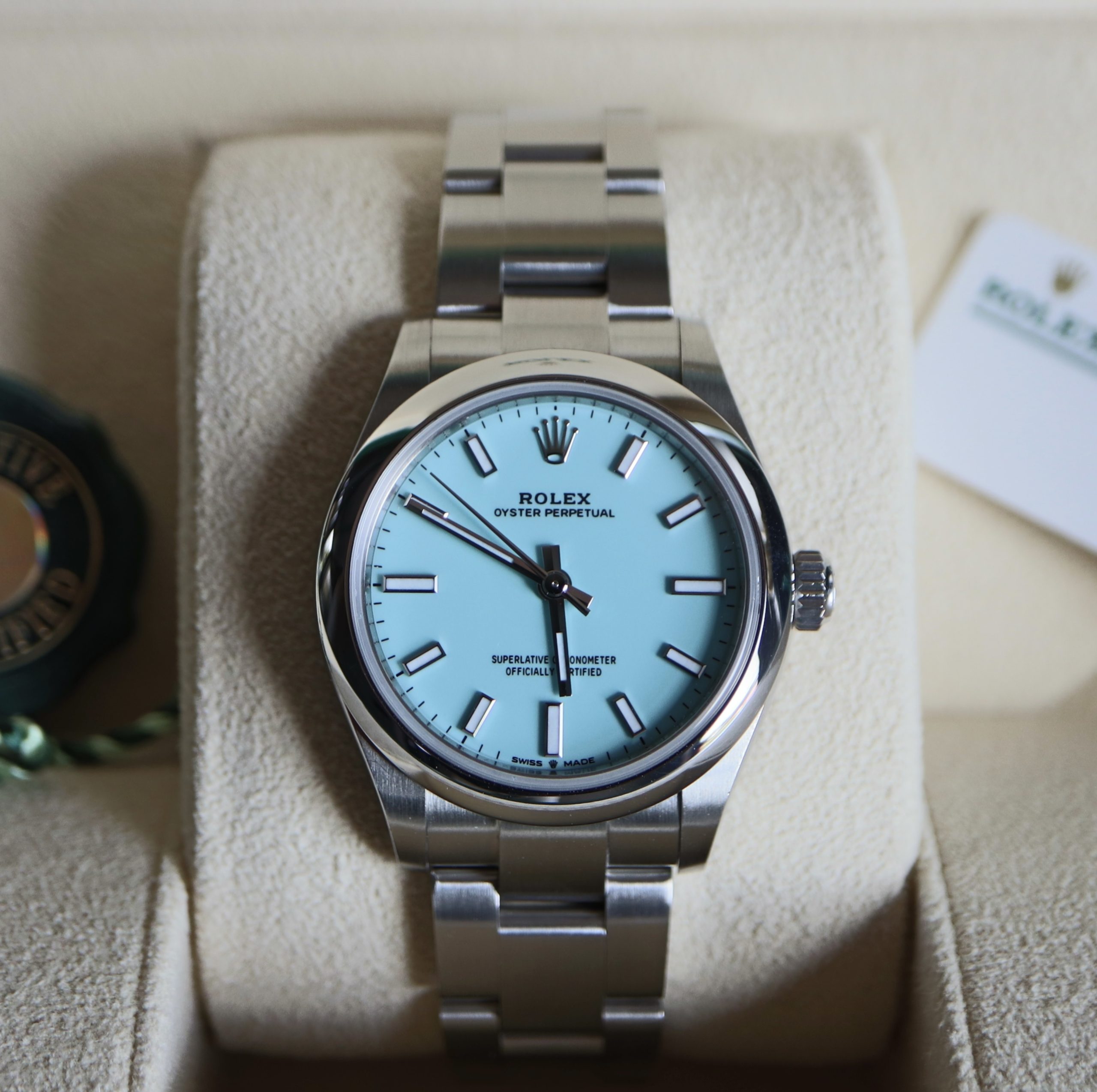 ROLEX OYSTER PERPETUAL 31 TURQUOISE DIAL 2020  Ref:277200 “WORN” (kopie)